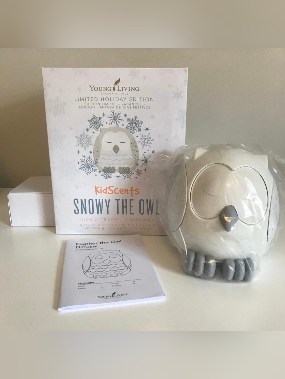 Young Living KidScents Snowy The Owl Diffuser - White and Gray Accents